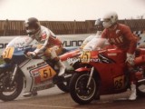 David At Scarborough with Roger Burnett both on Suzuki's