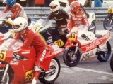 David Suzuki RG500  on the Grid Chris Guy RS500 Honda