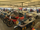 2016 Goodwood Festival Of Speed Tribute to Barry Sheene 40 Years since he won his World Championship,  Freddie Sheene Steve Griffith, John Moulds all riding Steve Wheatmans fantastic Machines 