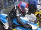 Spa 2010  Tepi  Teuvo Lansivuori 1983 suzuki RGB500 ready for the off
