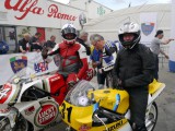 Steve Wheatman Yellow HB suzuki  Classic Team Suzuki and Steve Griffith Kevin Swantz RGV500 Machine
