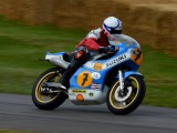 Goodwood festival of Speed Steve Griffith on the 1975 Grand Prix winning XR14 Rg500 Suzuki Ex Barry Sheene
