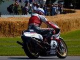 Goodwood Festival of Speed Steve Griffith riding The Suzuki XR23 680cc  EX Pat Hennen  Marco Luccinelli and Barry Sheene